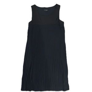 Theory Pleated Sleeveless A Line Dress Black Size 6